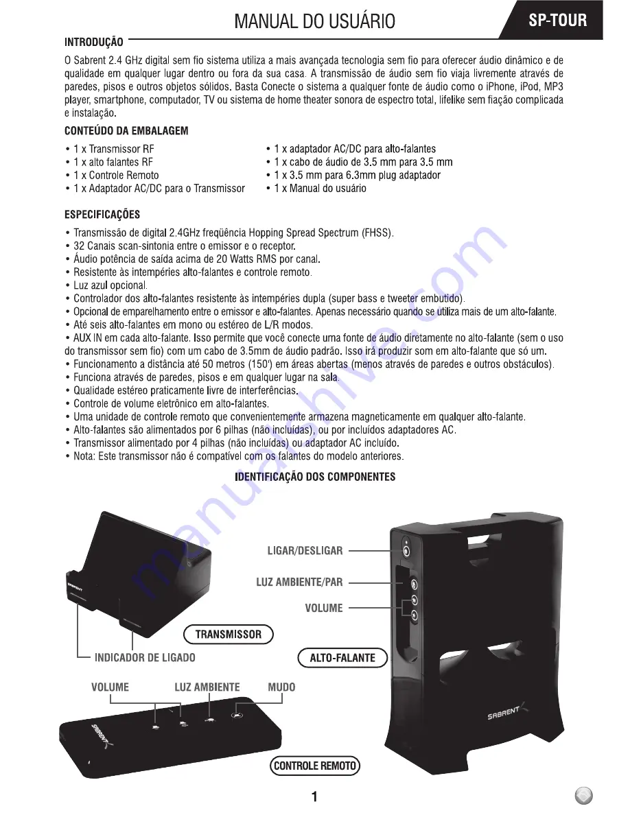 Sabrent SP-TOUR User Manual Download Page 16