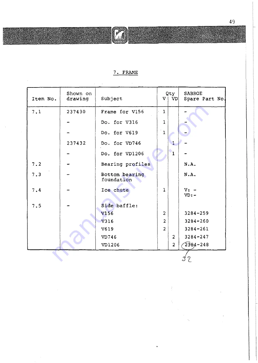 SABROE ATLAS V-156 Instruction Download Page 50