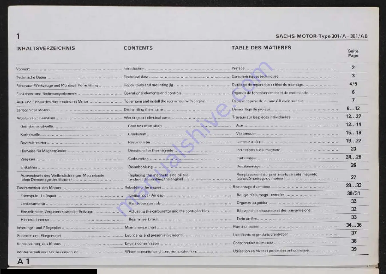 Sachs 301/A Скачать руководство пользователя страница 2