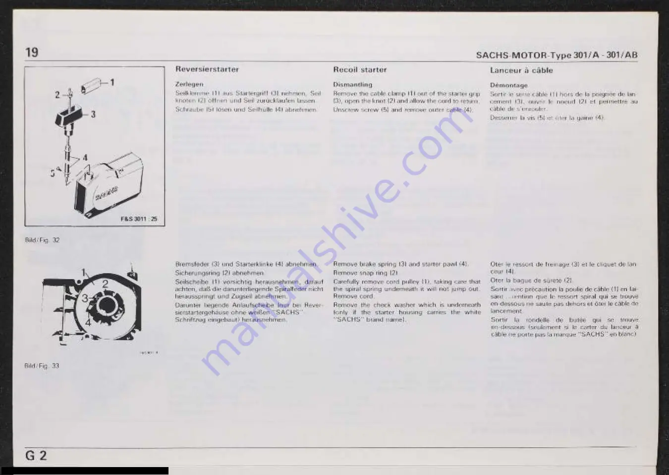 Sachs 301/A Скачать руководство пользователя страница 20