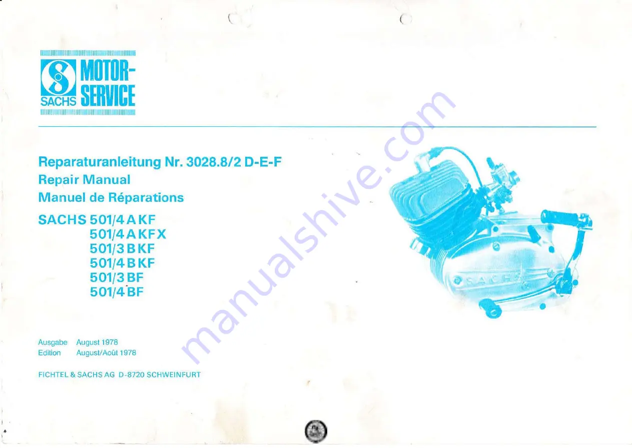 Sachs 501/3BF Repair Manual Download Page 1