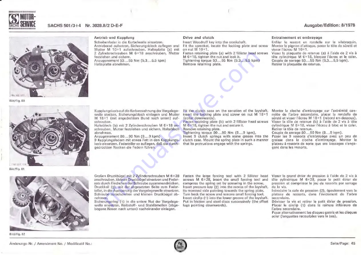 Sachs 501/4A KF Скачать руководство пользователя страница 46