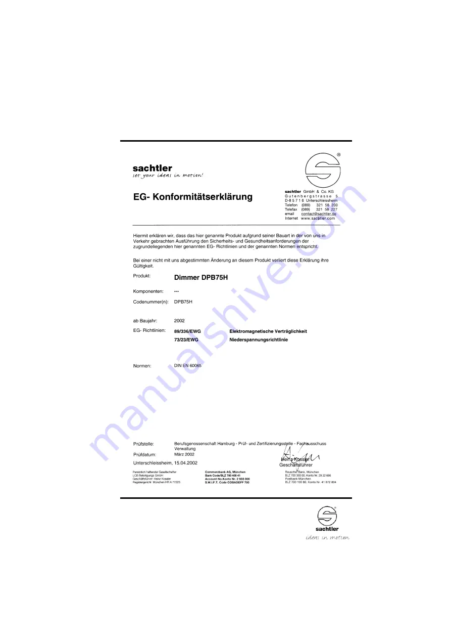 Sachtler Reporter 75 HAB Manual Download Page 5