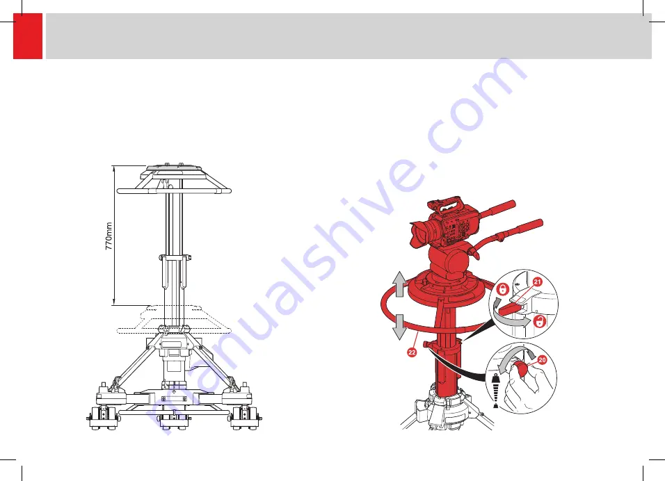 Sachtler Vario Ped 2-80 User Manual Download Page 22