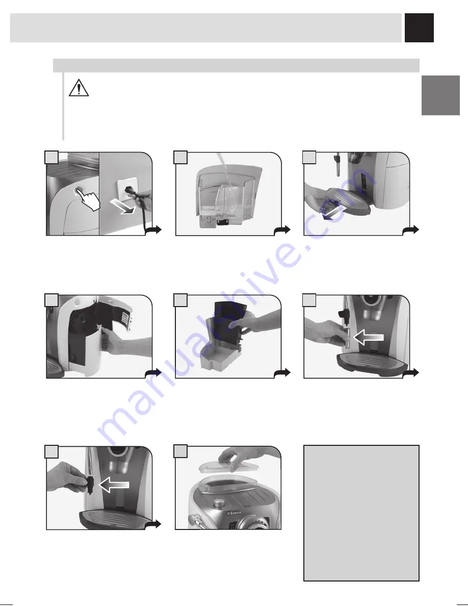 Saeco 10000206 Operating And Maintenance Manual Download Page 18