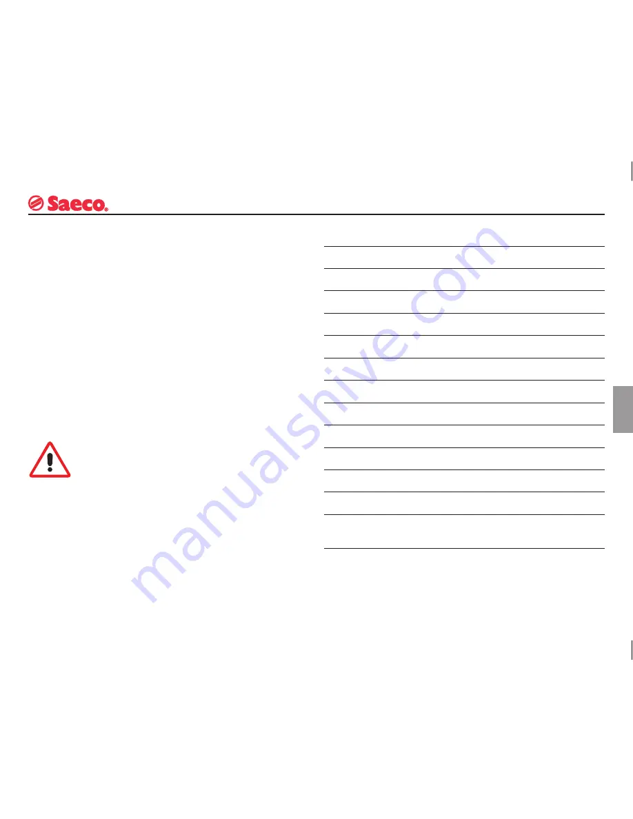 Saeco 740804050 Operating Instructions Manual Download Page 45