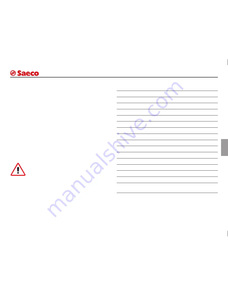 Saeco 740821408 Operating Instructions Manual Download Page 45