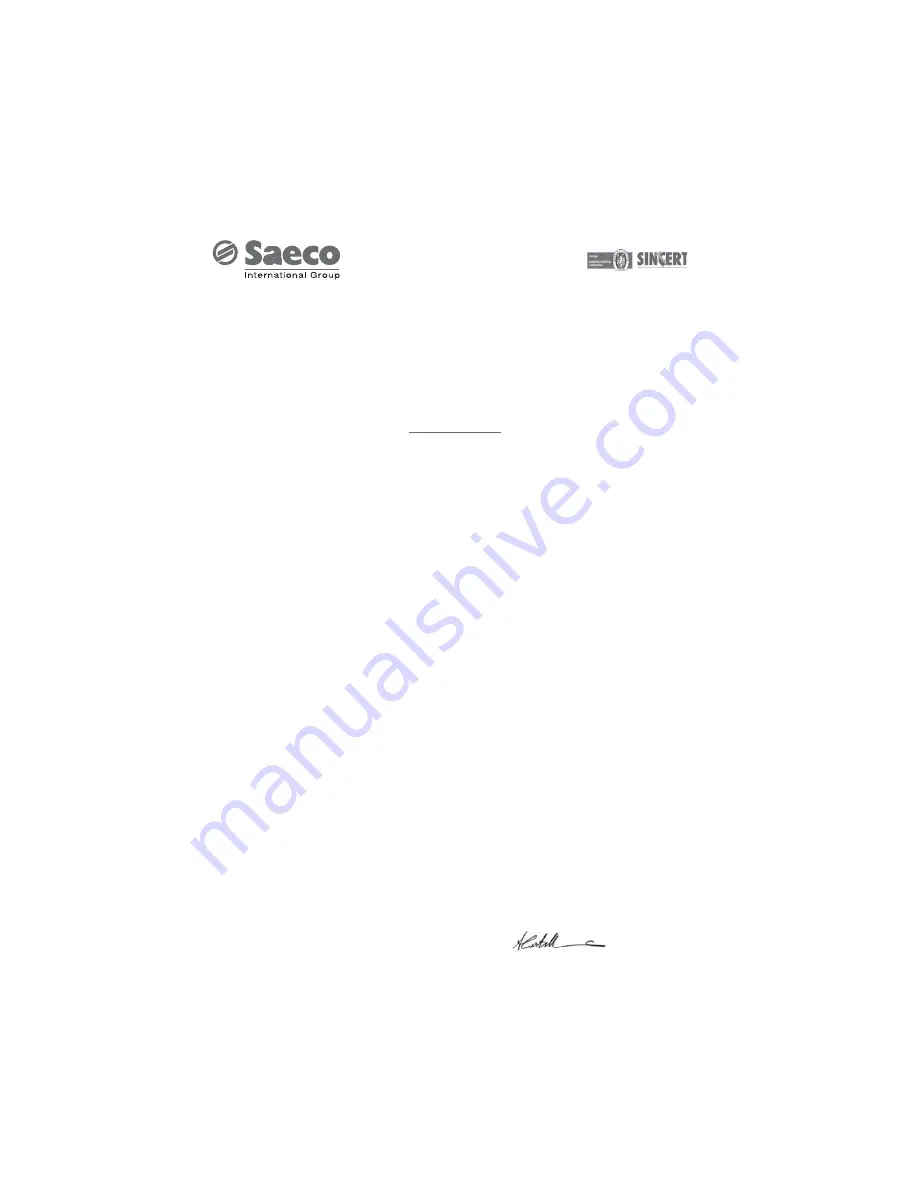 Saeco A MODO MIO extra Operating Instructions Manual Download Page 60