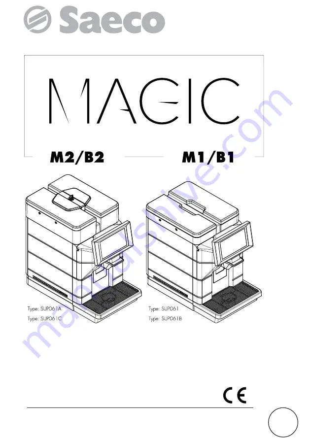 Saeco MAGIC B1 Operation And Maintenance Manual Download Page 1