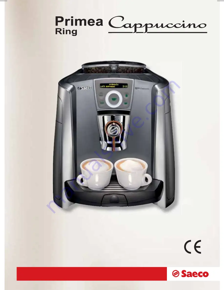 Saeco Primea Cappuccino Ring Operation And Maintenance Manual Download Page 1