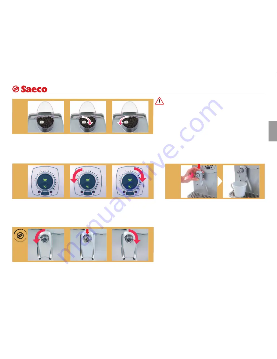 Saeco s-class Incanto rondo Operating Instructions Manual Download Page 7