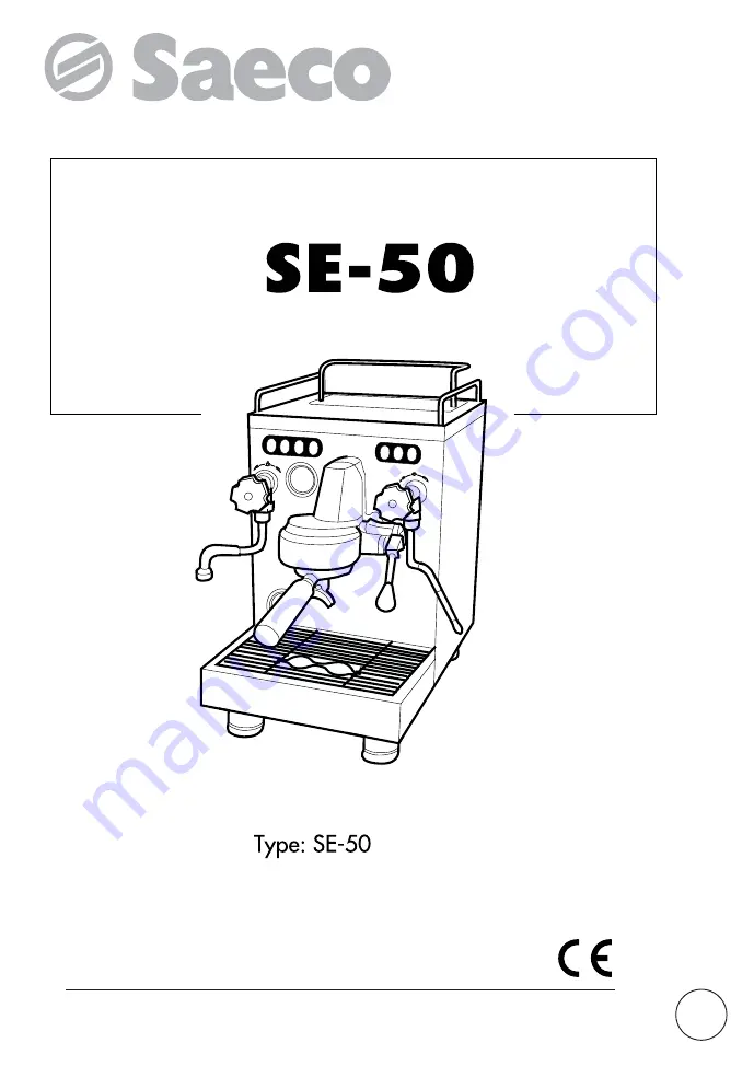 Saeco SE-50 Скачать руководство пользователя страница 1