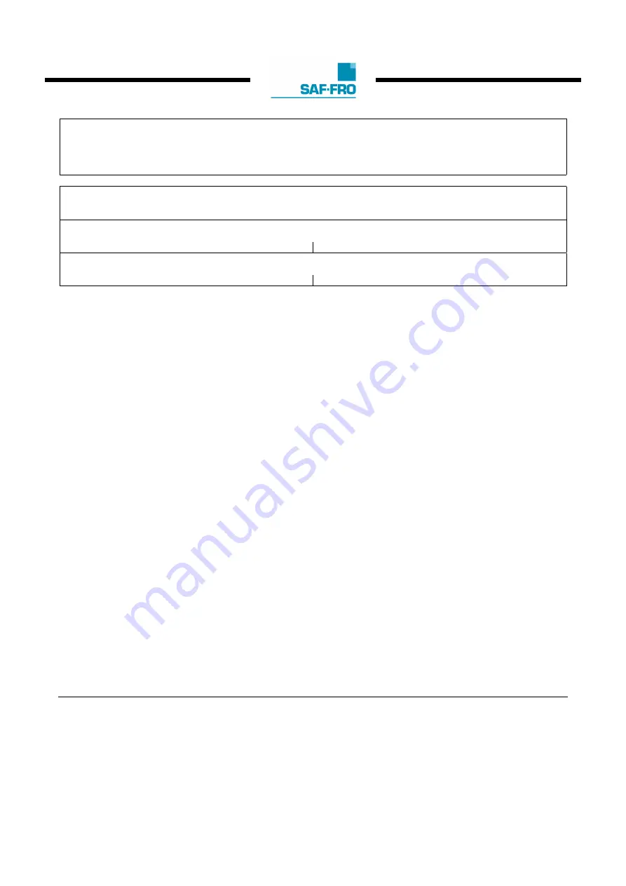 Saf-Fro PRESTOJET 60 Operator'S Manual Download Page 4