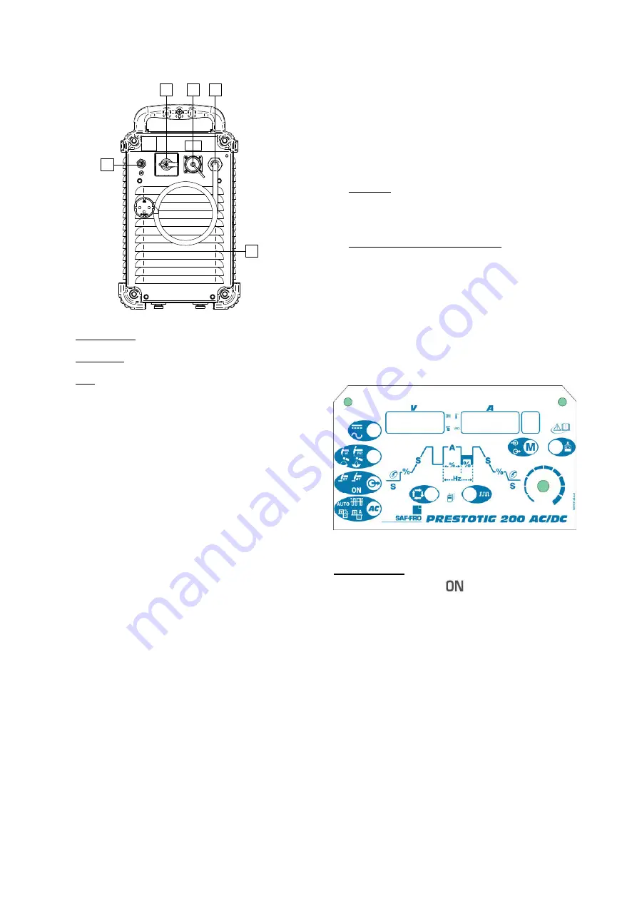 Saf-Fro PRESTOTIG 200 AC/DC Operator'S Manual Download Page 11