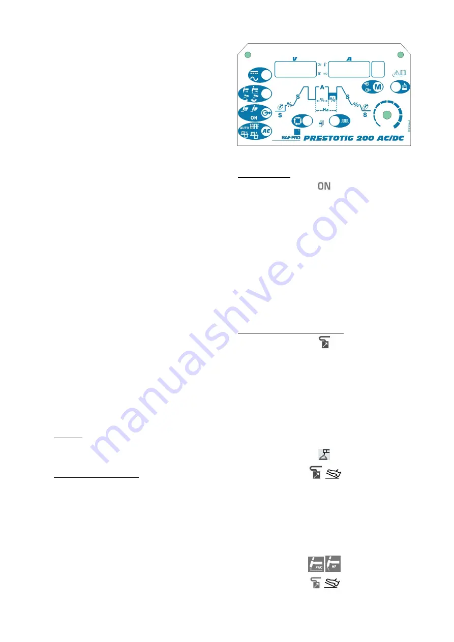 Saf-Fro PRESTOTIG 200 AC/DC Скачать руководство пользователя страница 181