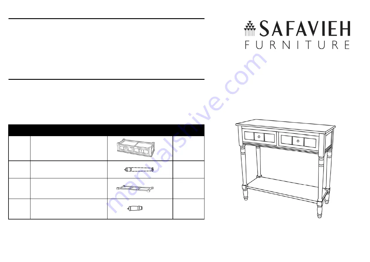 Safavieh Furniture AMH5710 Скачать руководство пользователя страница 1