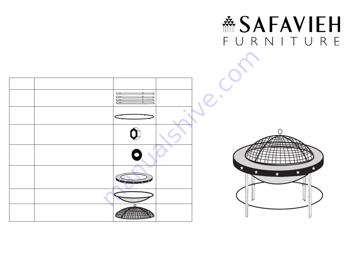 Safavieh Furniture Cuba PIT1011A Скачать руководство пользователя страница 1