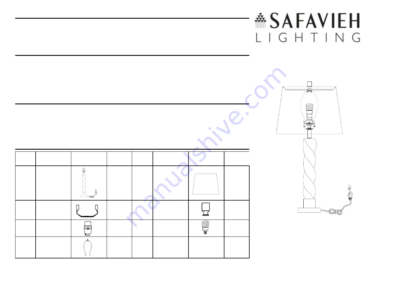 Safavieh Lighting ICE PALACE LIT4168A Manual Download Page 1