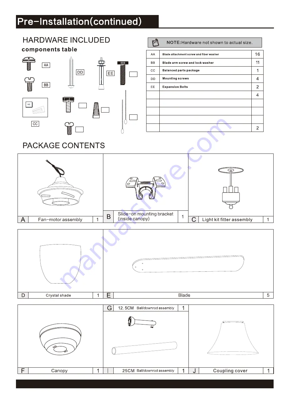 Safavieh Lighting RALLEN CLF1012A Use And Care Manual Download Page 4