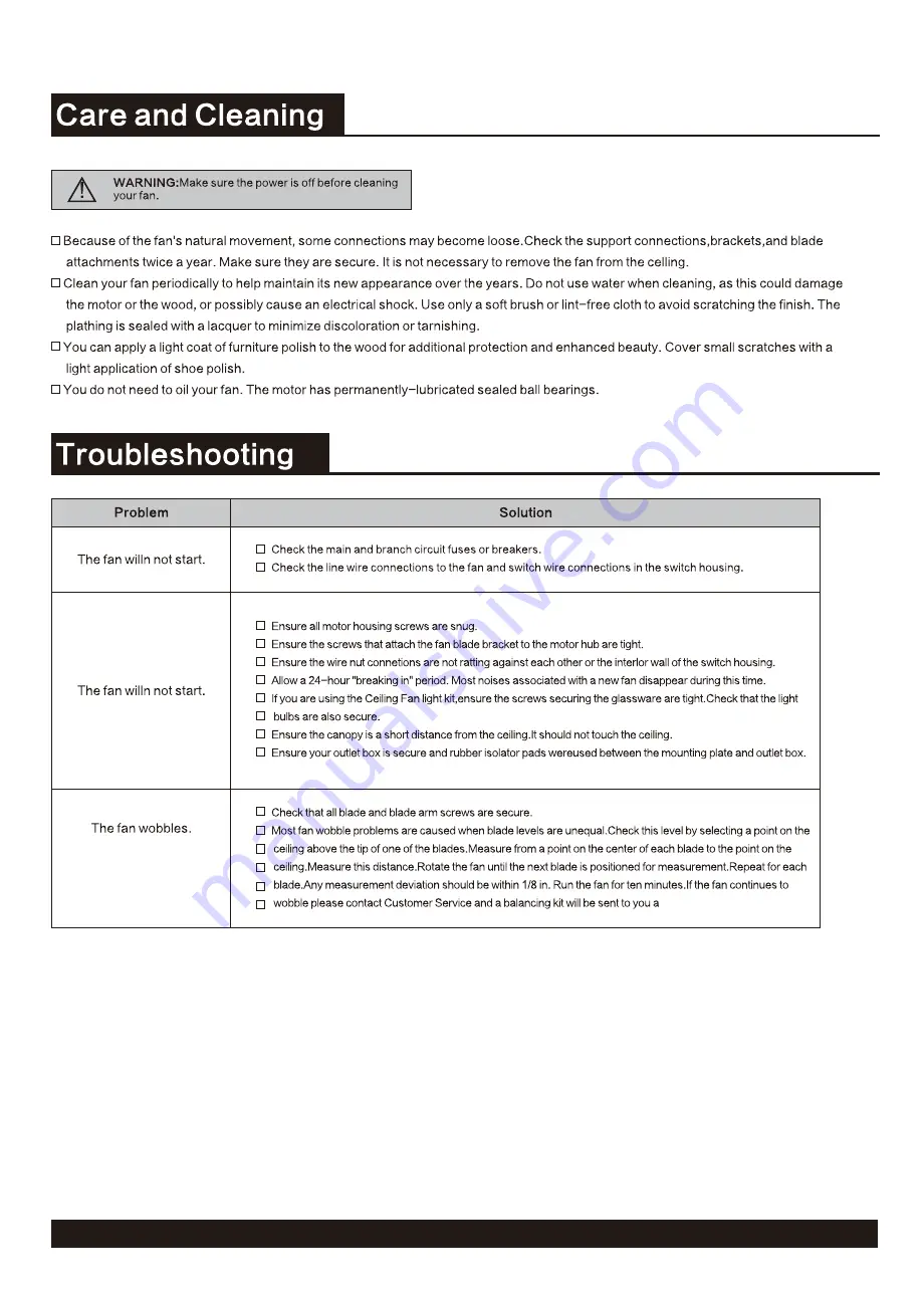 Safavieh Lighting RALLEN CLF1012A Use And Care Manual Download Page 11