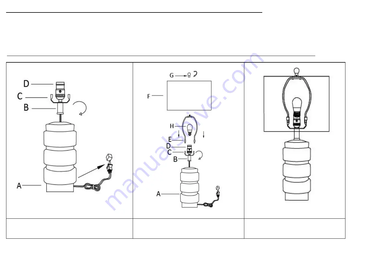 Safavieh Lighting SERO TBL4478 Manual Download Page 2