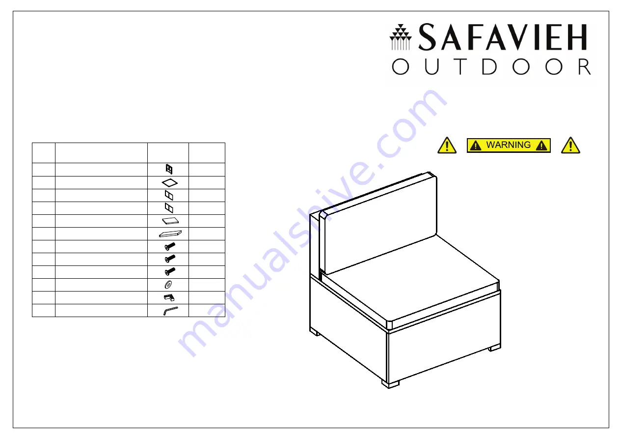 Safavieh Outdoor Diona PAT7510 Скачать руководство пользователя страница 2