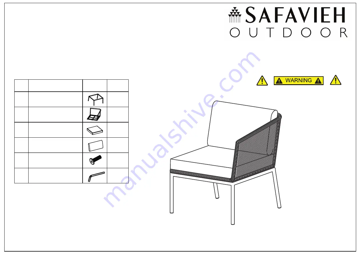 Safavieh Outdoor PAT7521 Manual Download Page 2