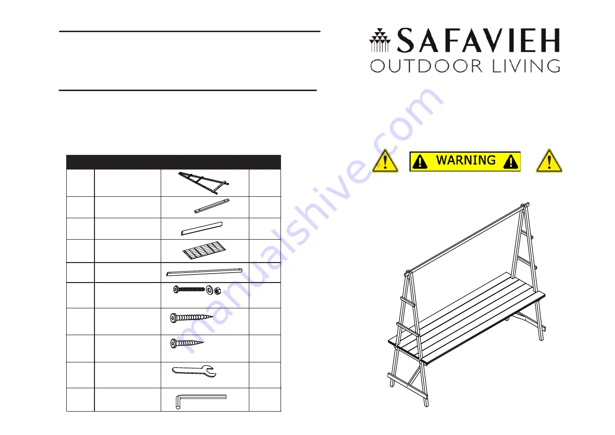 Safavieh Outdoor Willamy PAT6761 Quick Start Manual Download Page 3