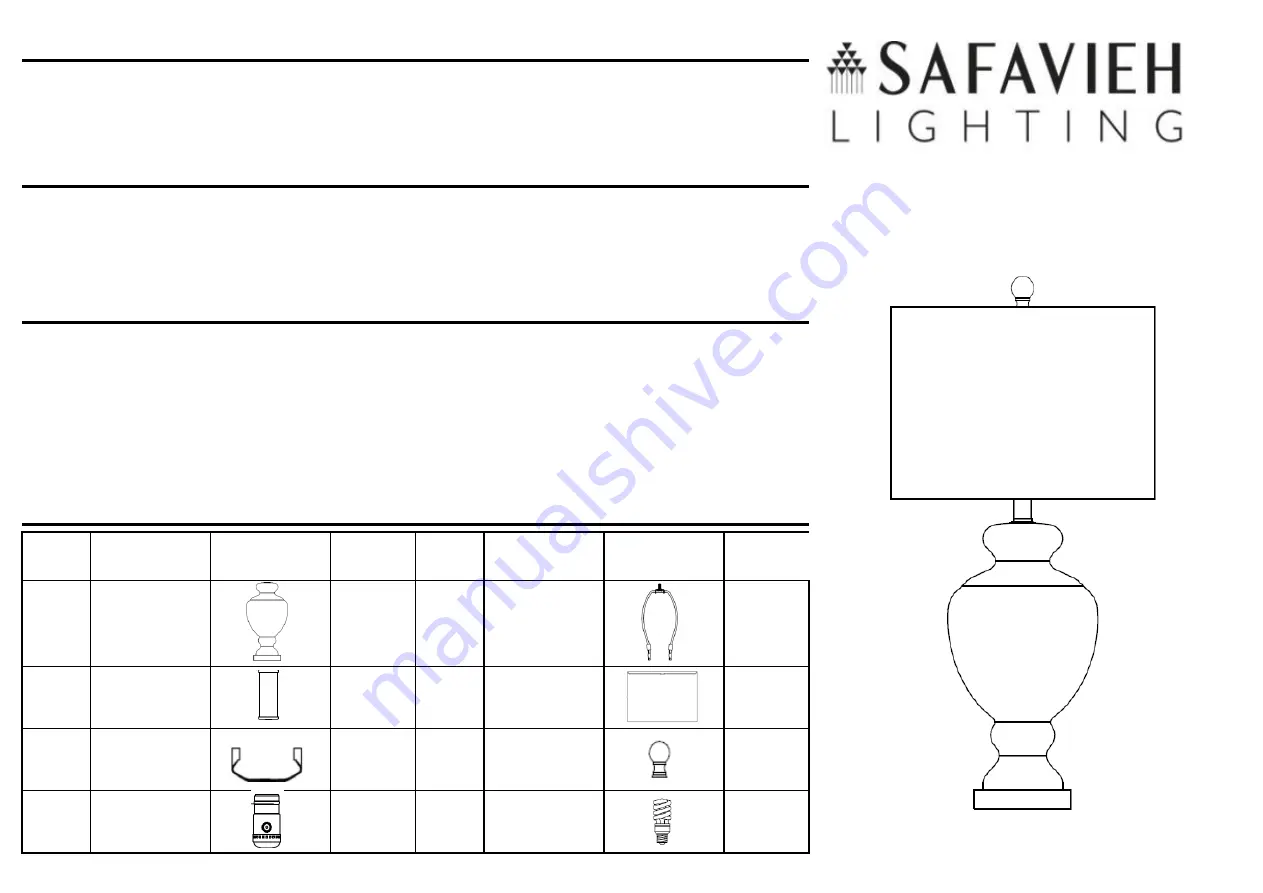 Safavieh LIT4052A Скачать руководство пользователя страница 1