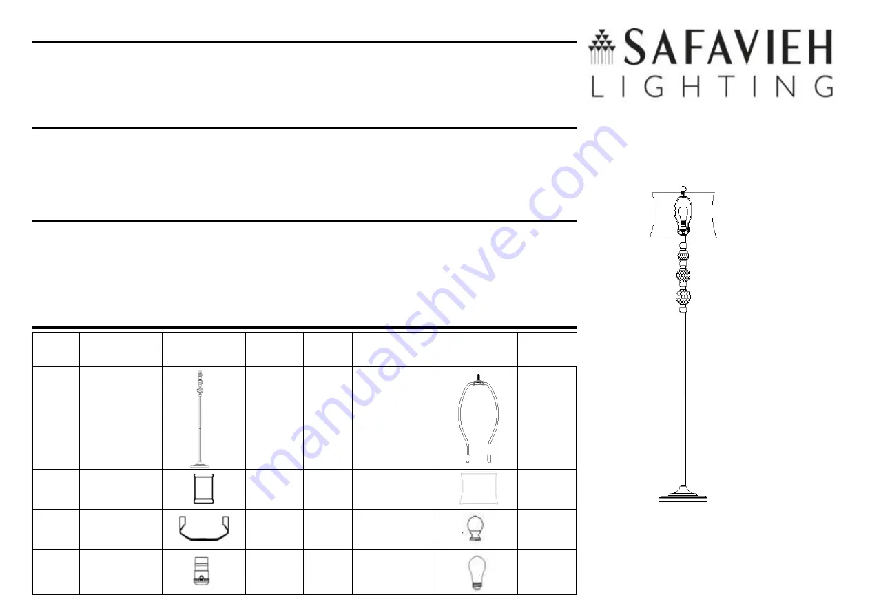 Safavieh LIT4175A Quick Start Manual Download Page 1