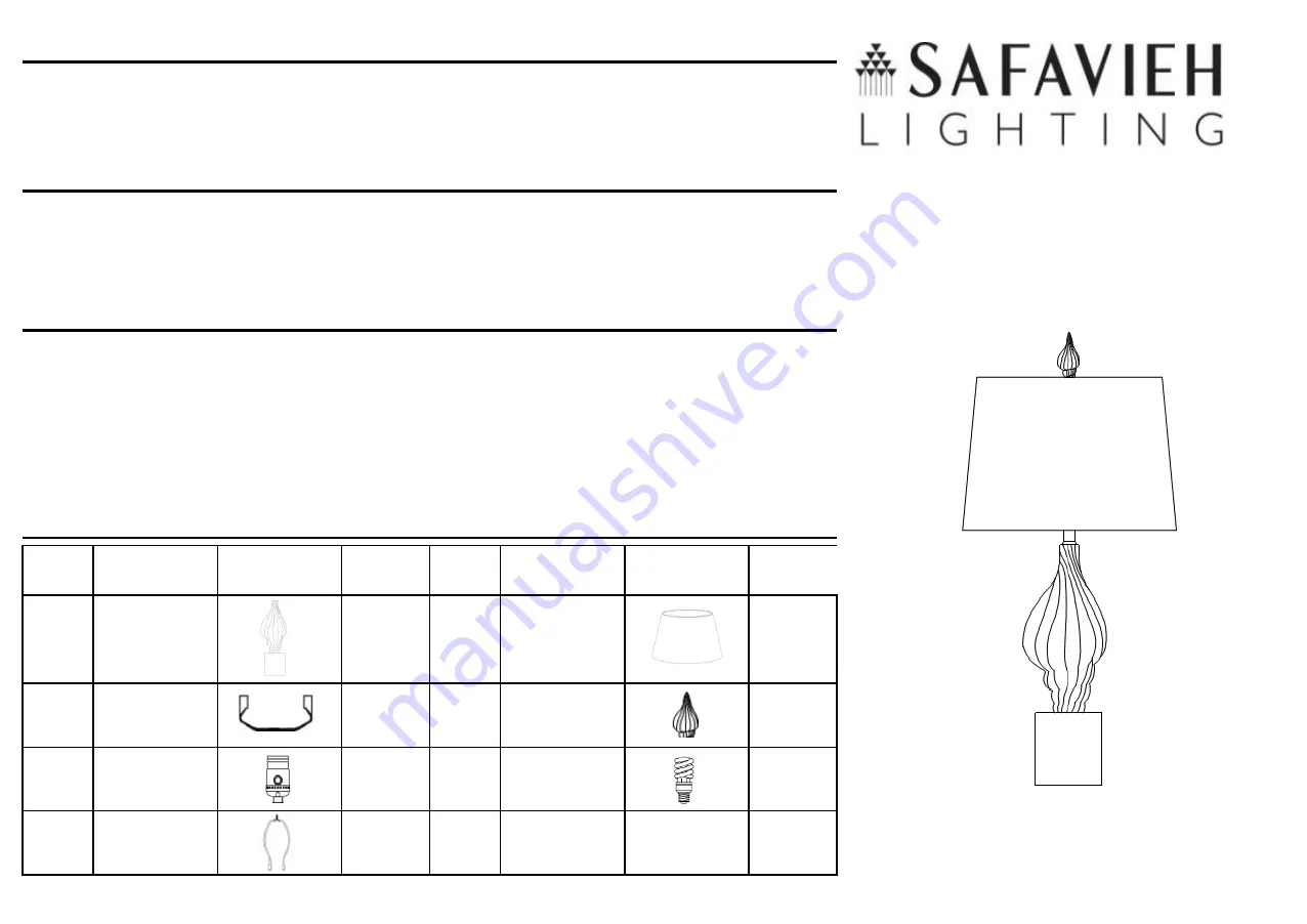 Safavieh LIT4256A Quick Start Manual Download Page 1