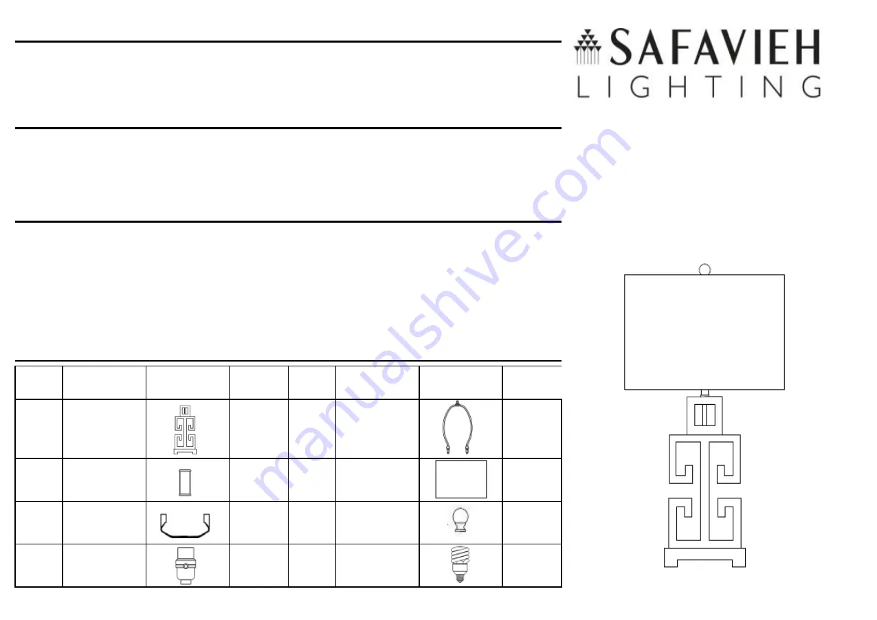 Safavieh LIT4305A Скачать руководство пользователя страница 1