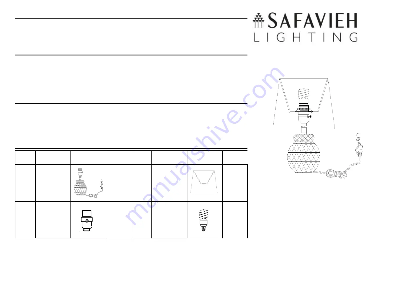 Safavieh LIT4367A Quick Start Manual Download Page 1