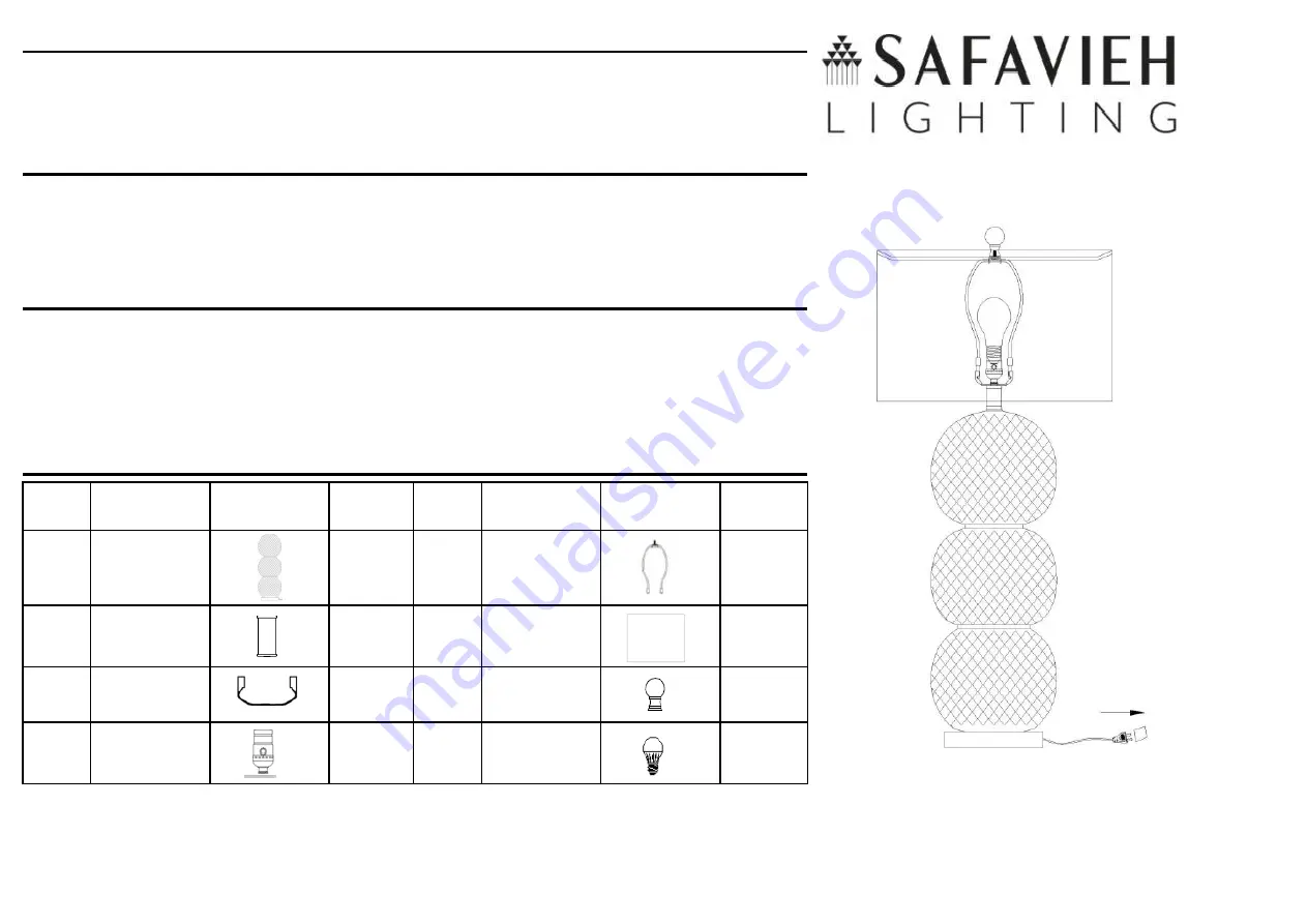 Safavieh TBL4109A Скачать руководство пользователя страница 1