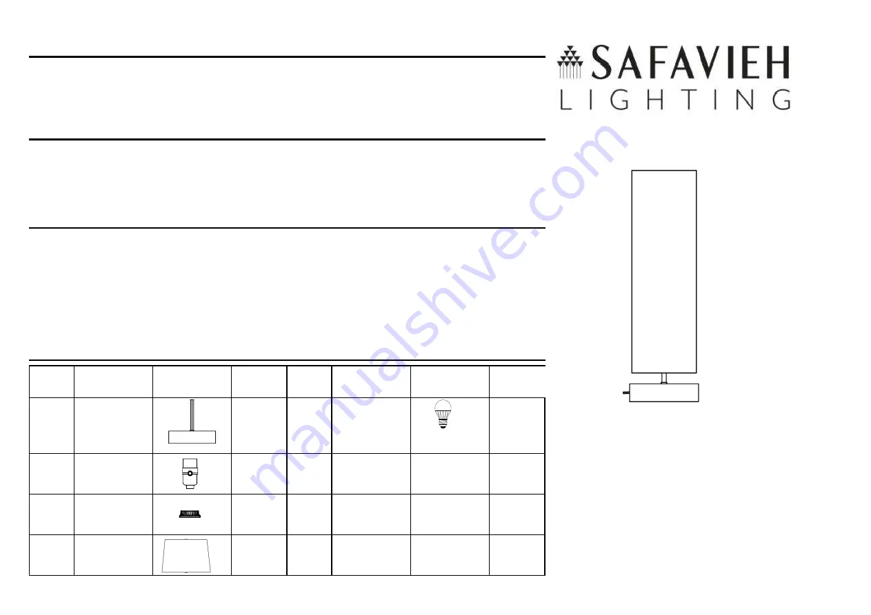 Safavieh TBL4302A Скачать руководство пользователя страница 1