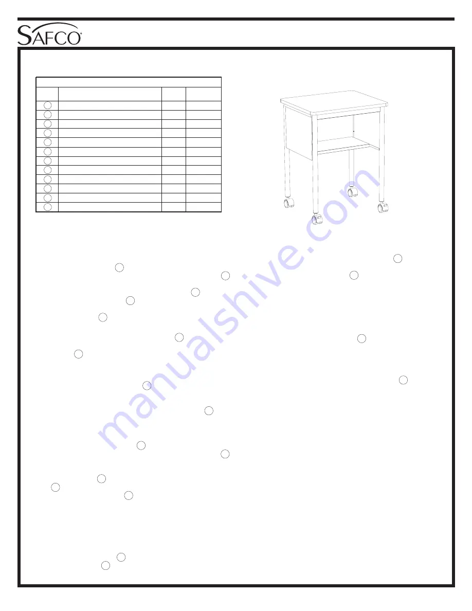 Safco 1873 Assembly Instructions Download Page 3