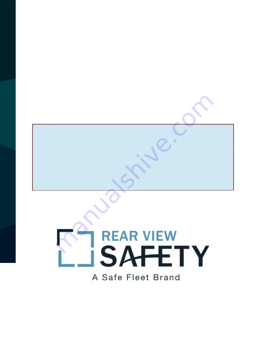 Safe Fleet Rear view safety RVS-718-FLML Скачать руководство пользователя страница 6