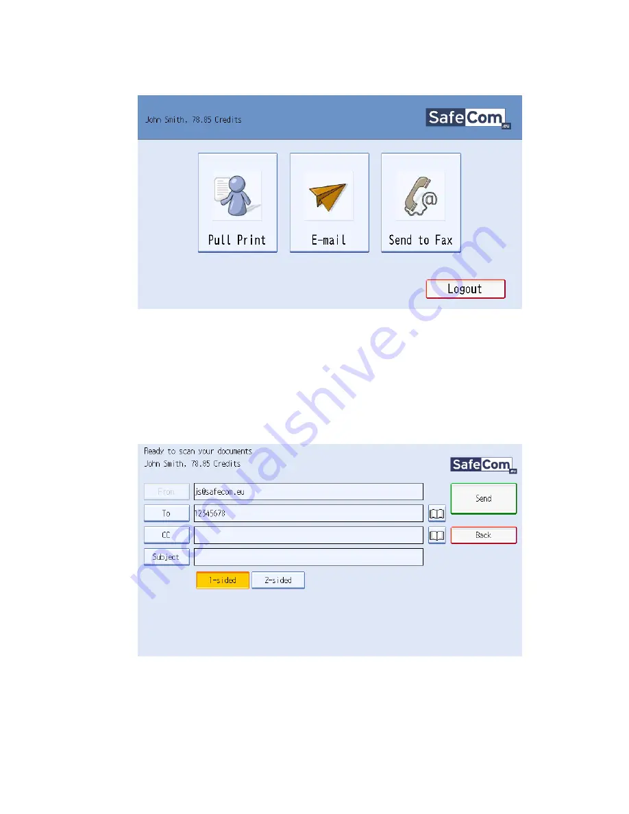 SafeCom 8200DN - Aficio SP B/W Laser Printer Administrator'S Manual Download Page 54