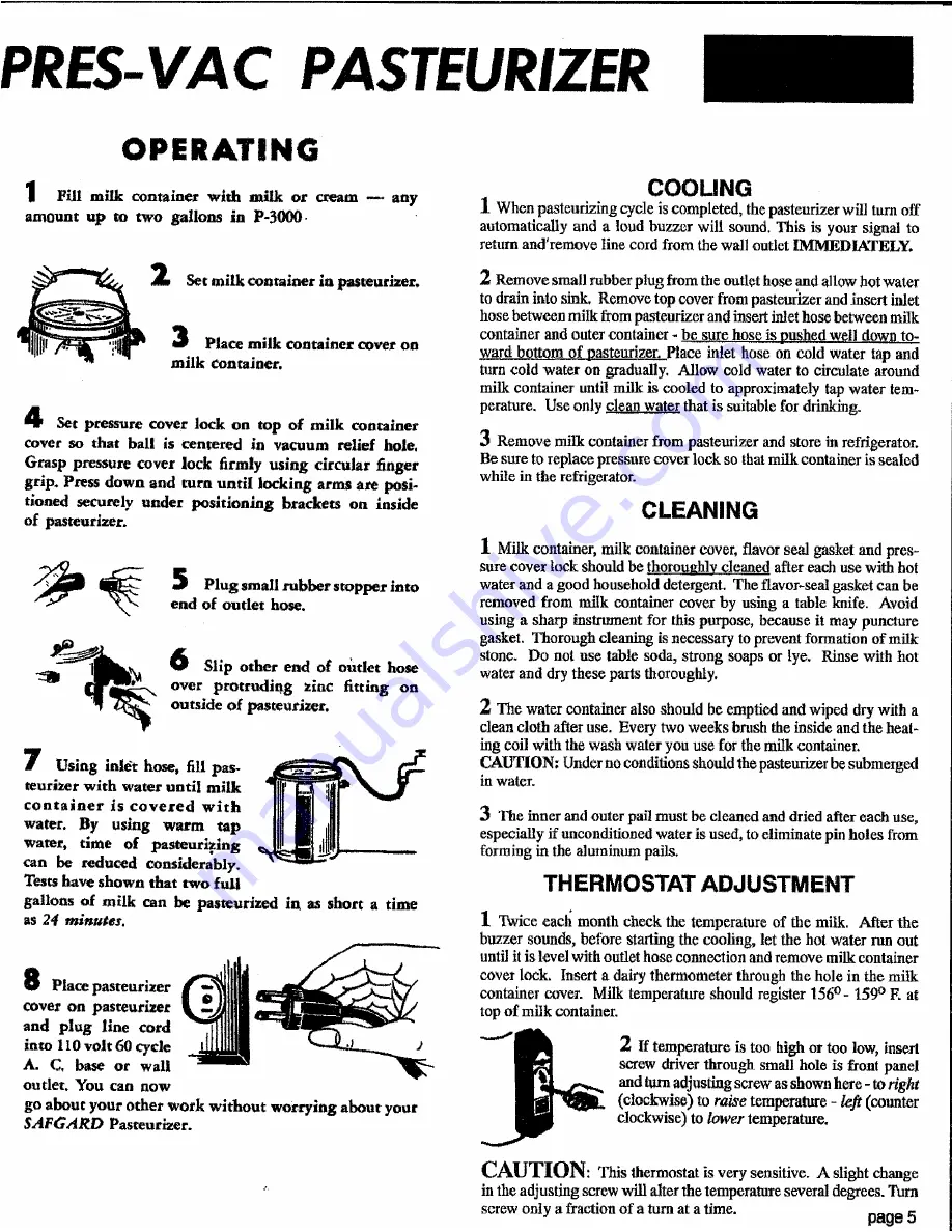 safgard Pres-vac P-3000 Operating Instructions Manual Download Page 5