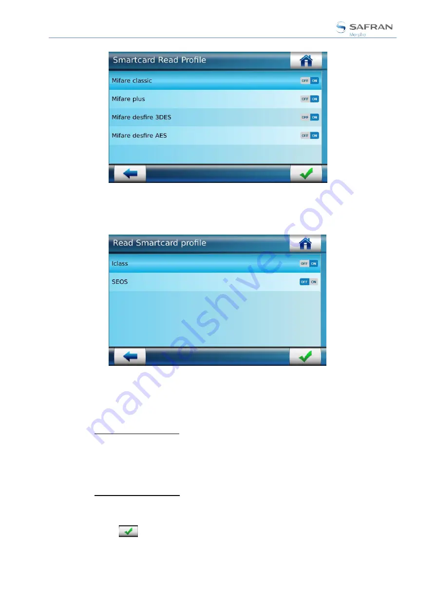 Safran MorphoAccess SIGMA Series Administration Manual Download Page 122