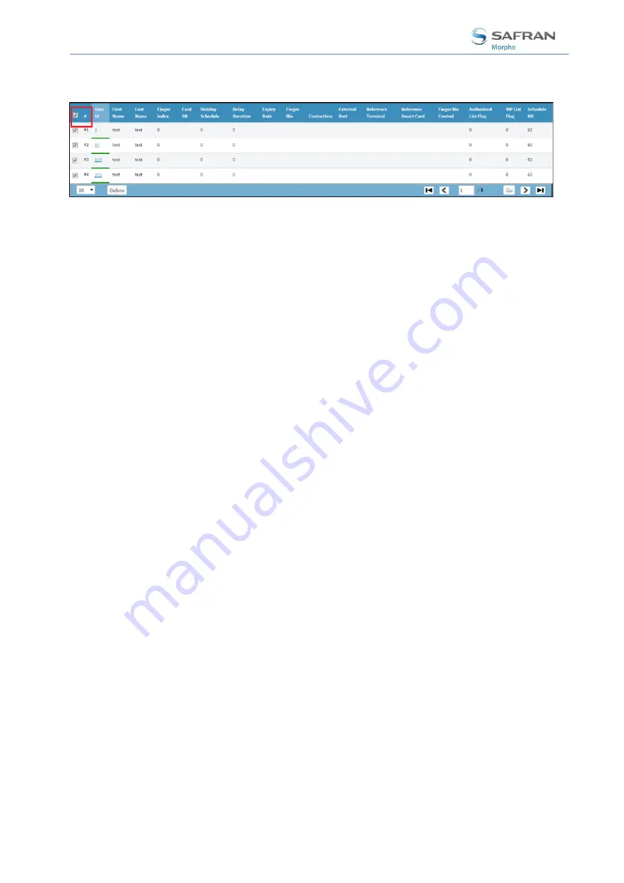 Safran MorphoAccess SIGMA Series Administration Manual Download Page 328