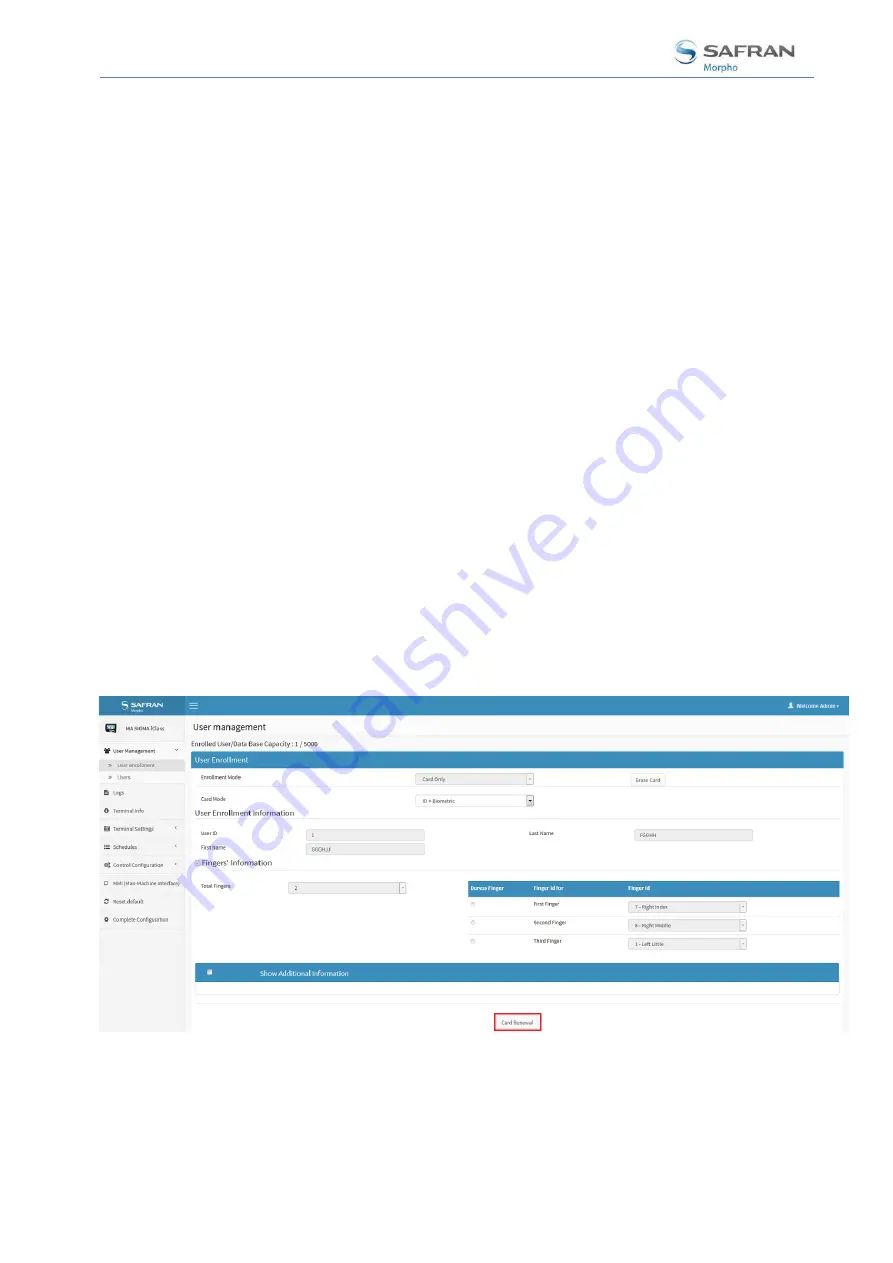 Safran MorphoAccess SIGMA Series Administration Manual Download Page 330