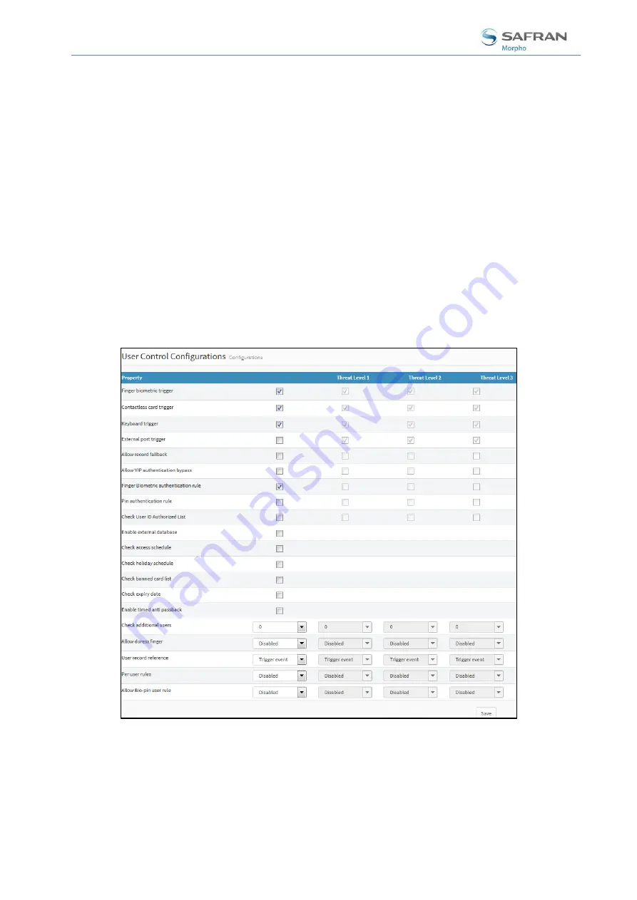 Safran MorphoAccess SIGMA Series Administration Manual Download Page 442