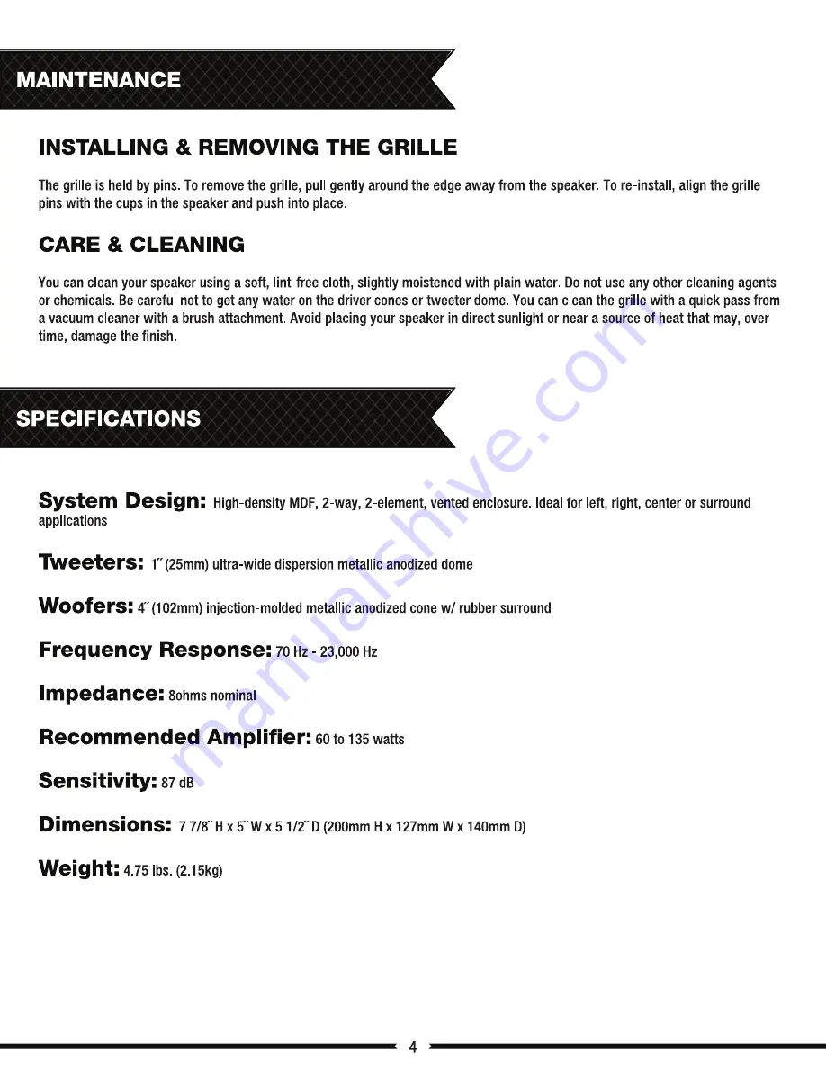 Saga The Pawns SAG0202BSS User Manual Download Page 4