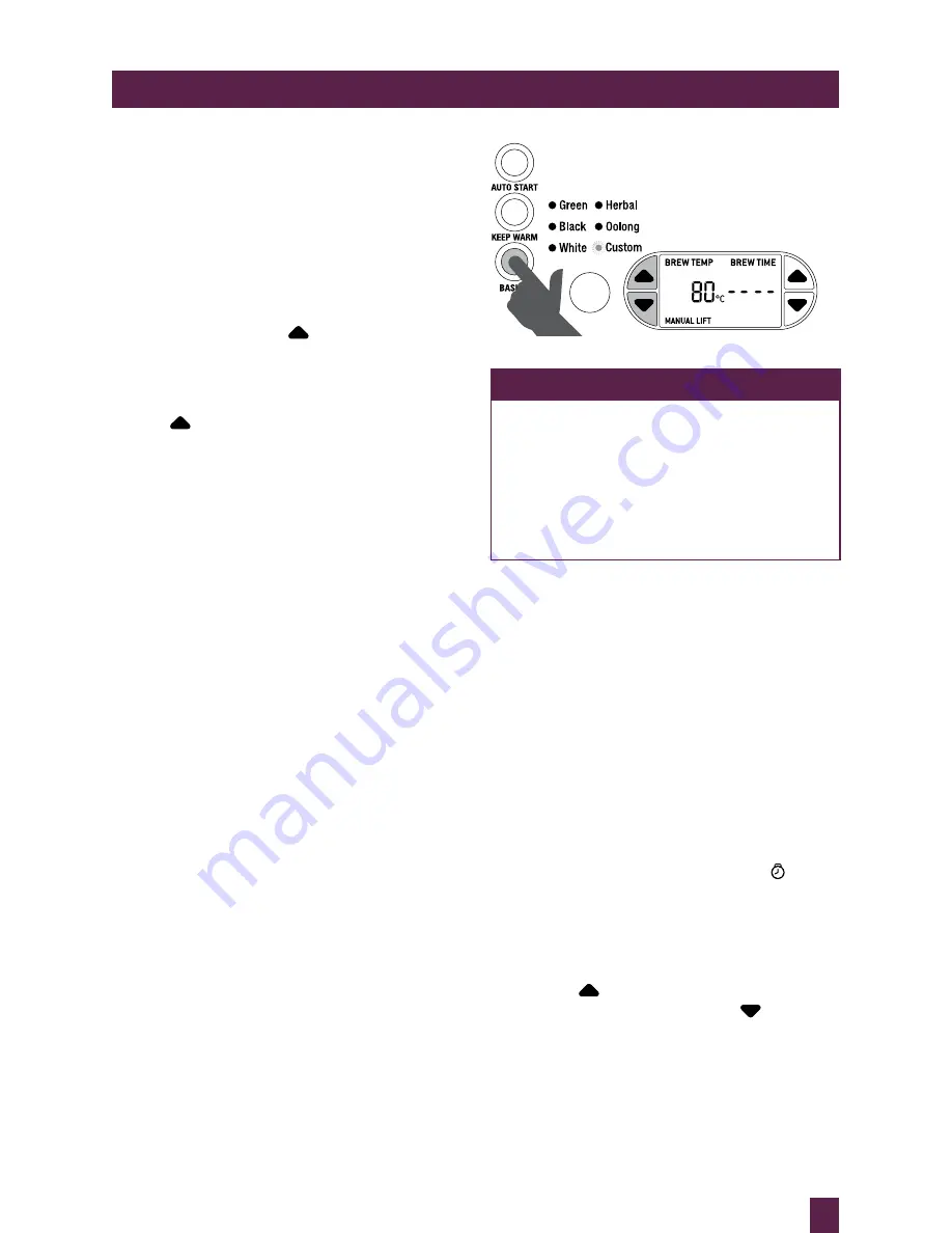 Sage Tea Maker BTM800UK Instruction Booklet Download Page 22