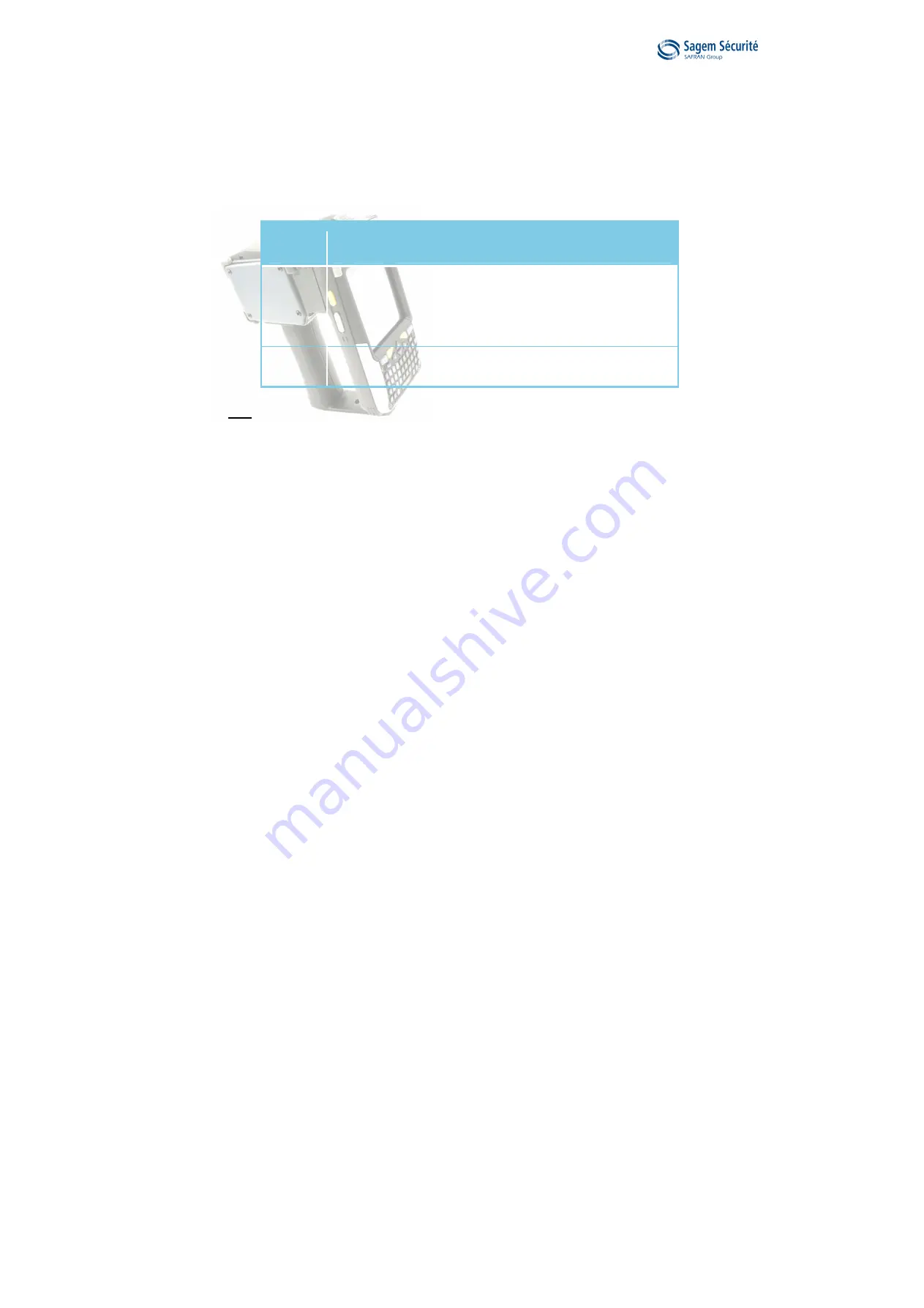 Sagem Securite Morpho RapID 1 G Series Quick User Manual Download Page 3