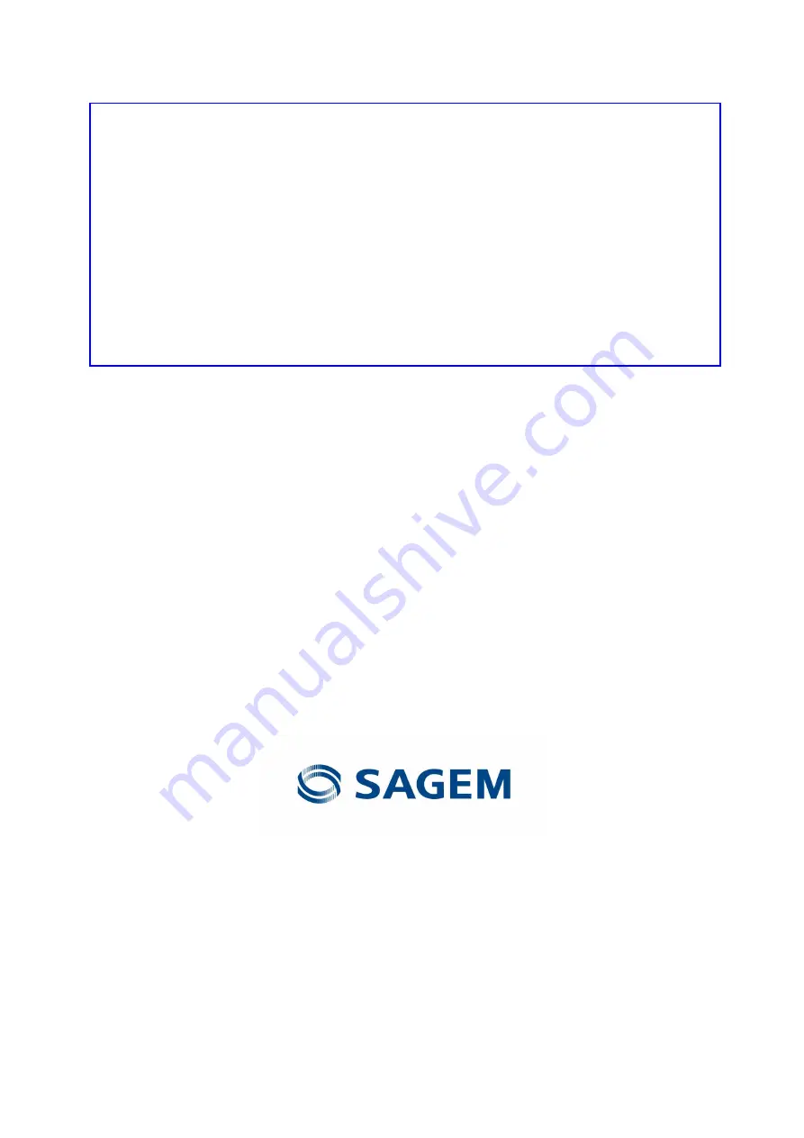 Sagem Fast 800 User Manual Download Page 1