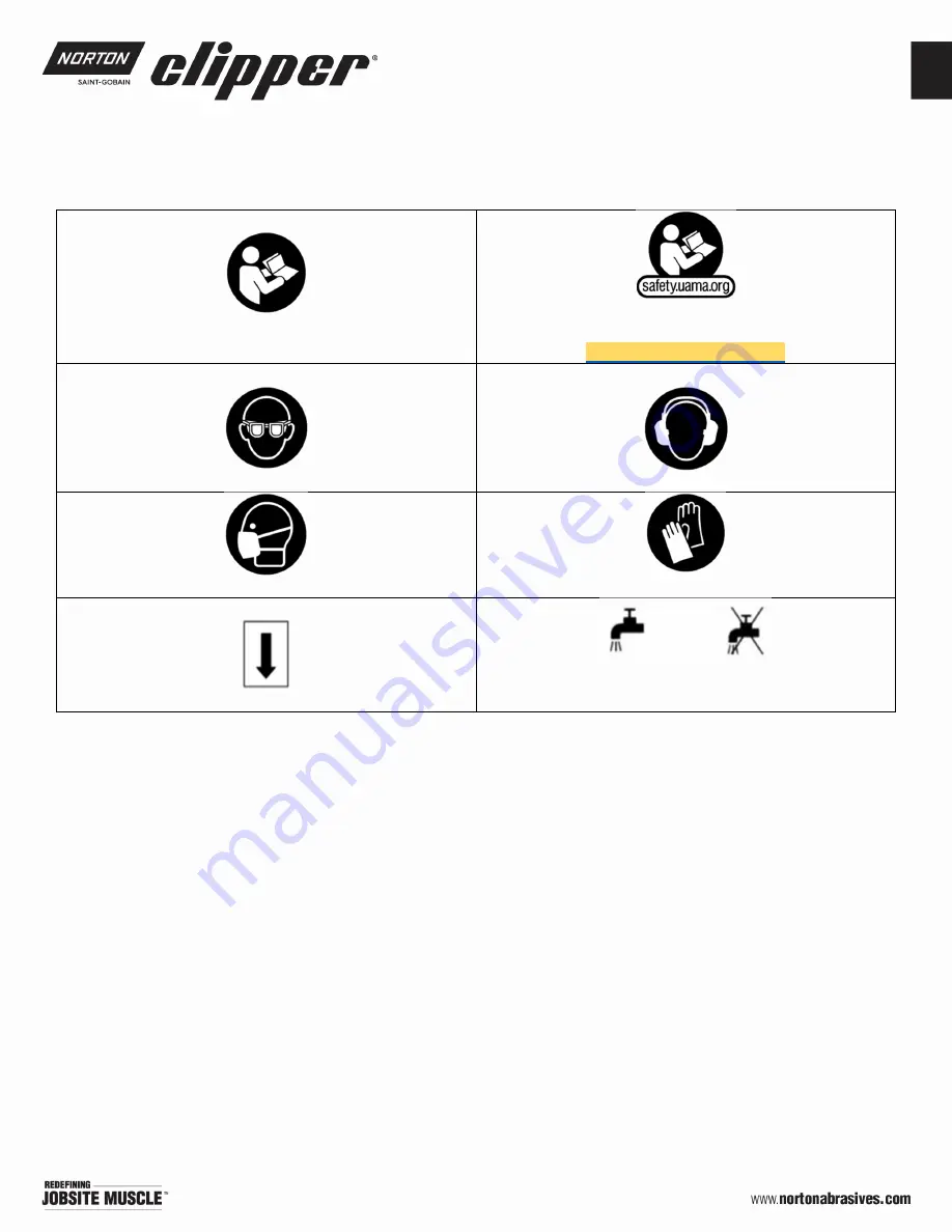 SAINT-GOBAIN Norton Clipper BLOCKBUSTER BBM307 Скачать руководство пользователя страница 6