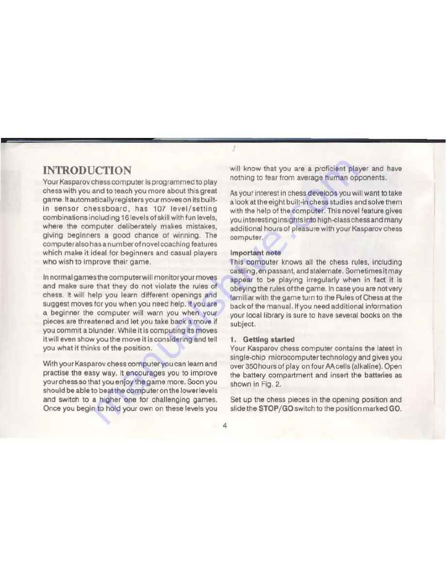 Saitek KASPAROV MK12 User Manual Download Page 6