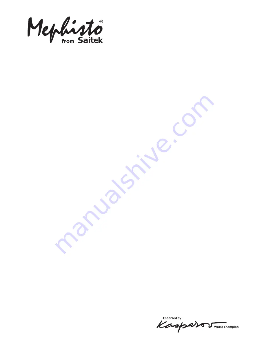 Saitek Mephisto CT06V Instructions Manual Download Page 1